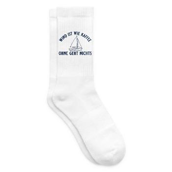 Segeln Wind ist wie Kaffee Segelboot Geschenk - Tennissocken - Weiß - Rechts