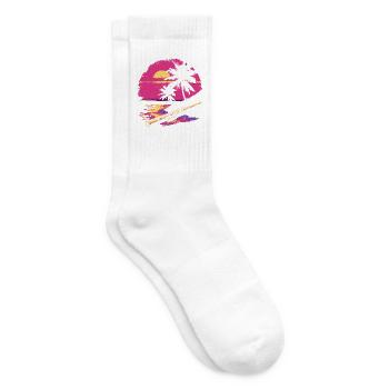 Flöte 80er Jahre Look - Tennissocken - Weiß - Rechts