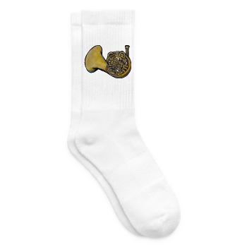 Aquarell-Messinghorn - Tennissocken - Weiß - Rechts