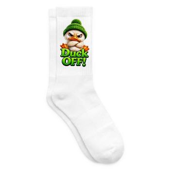 Ente Mütze Grimmig Duck Off - Tennissocken - Weiß - Rechts
