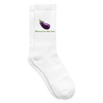 Gesegnet sei die Frucht – Spaß-Shirt! - Tennissocken - Weiß - Rechts