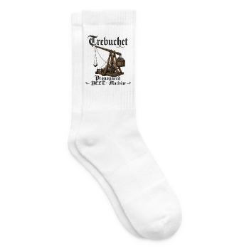 Trebuchet Yeet Machine Lustiges Mittelalter Fan  - Tennissocken - Weiß - Rechts