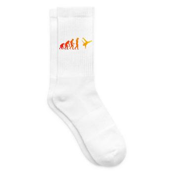 Geschenkidee für einen Hip-Hop-Tänzer mit B-Boying - Tennissocken - Weiß - Rechts