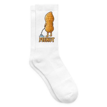 Peenut Lustige Erdnuss Wortspiel Cartoon Humor - Tennissocken - Weiß - Rechts