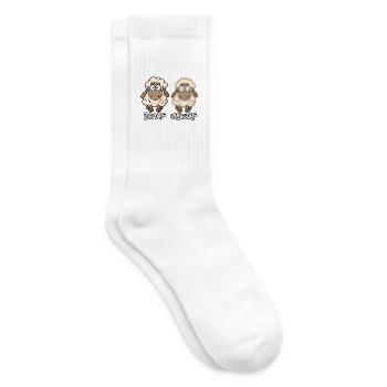 Schaf Unschaf Lustiges Schaf Wortspiel Humor - Tennissocken - Weiß - Rechts