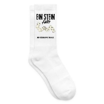 Domino Effekt Dominosteine Spiel Strategie Retro - Tennissocken - Weiß - Rechts