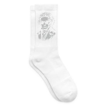 Beethoven-Porträt - Tennissocken - Weiß - Rechts