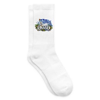 Ouzo Griechenland - Tennissocken - Weiß - Rechts