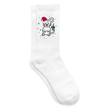 Weihnachten - Tennissocken - Weiß - Rechts