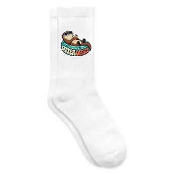 Otter Büro-Relax auf dem Schwimmreifen - Tennissocken - Weiß - Rechts