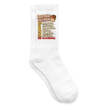 Leberkas-Wochenplan Sorten Montag bis Sonntag - Tennissocken - Weiß - Rechts