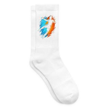 Handballspieler Handballer Kinder Jungen Handball  - Tennissocken - Weiß - Rechts