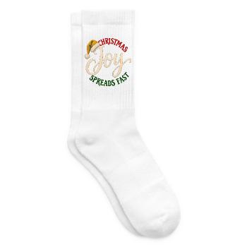Christmas Joy Spreads Fast Weihnachten Familie - Tennissocken - Weiß - Rechts