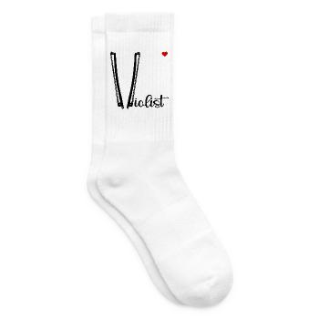 Love Violist - Tennissocken - Weiß - Rechts