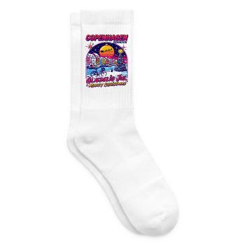 Copenhagen Denmark Merry Christmas Glaedelig Jul - Tennissocken - Weiß - Rechts