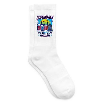 Vintage Copenhagen Denmark Christmas Holiday Oct - Tennissocken - Weiß - Rechts