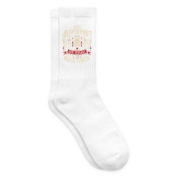 Karneval Ente Gänsehaut Spruch - Tennissocken - Weiß - Rechts