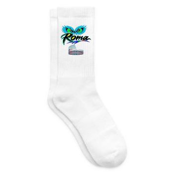 Blaue Augen auf dem Kolosseum von Rom - Tennissocken - Weiß - Rechts