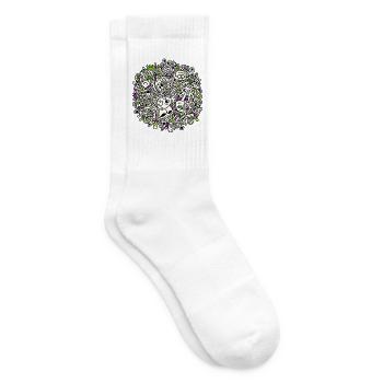 Doodle_Monsters_SpokoLoko - Tennissocken - Weiß - Rechts