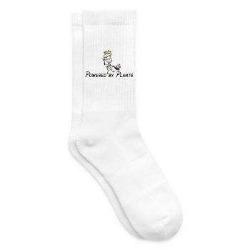 Powered by Plants – Lustiger veganer Koch - Tennissocken - Weiß - Rechts