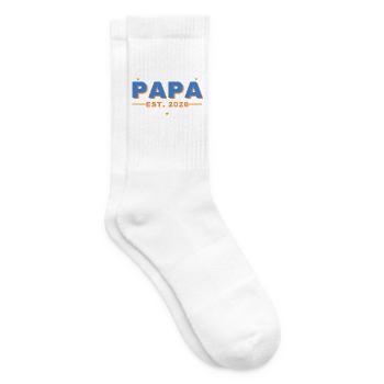 Papa Est. 2026 – Papa seit 2026 - Tennissocken - Weiß - Rechts