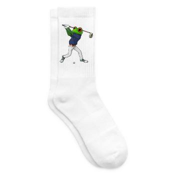 Frösche Golf / Golfspieler Frosch - Tennissocken - Weiß - Rechts