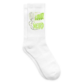Psychobilly Punkrock Keep It Loud Keep It Weird - Tennissocken - Weiß - Rechts