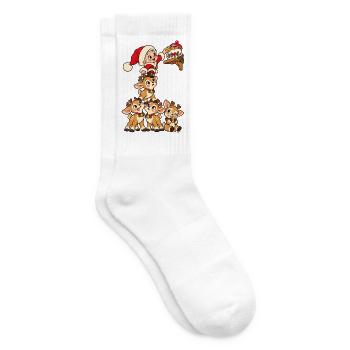 Santa und Rentierfreunde - Tennissocken - Weiß - Rechts