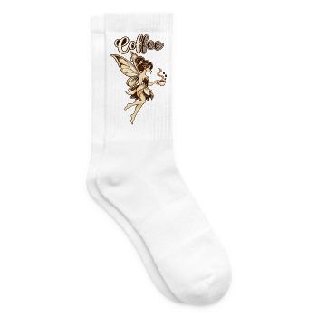 Coffee Fee – Magische Kaffee-Fee für Kaffeefans - Tennissocken - Weiß - Rechts