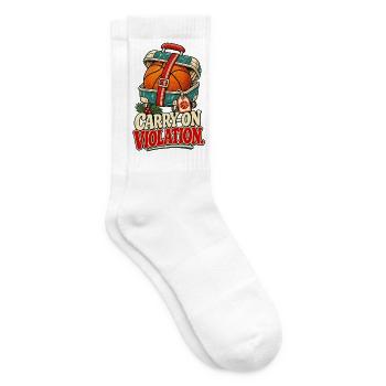 Basketball-Weihnachtshandgepäck-Verstoß Lustig - Tennissocken - Weiß - Rechts