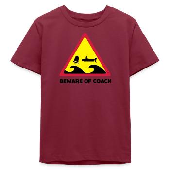 Beware Of Coach - Opti Edition - Teenager Organic T-Shirt Mini Creator von Stanley/Stella - Burgunderrot - Vorne