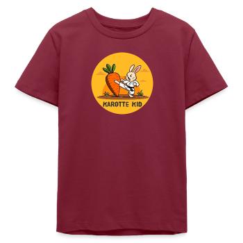 Karotte Kid - Teenager Organic T-Shirt Mini Creator von Stanley/Stella - Burgunderrot - Vorne