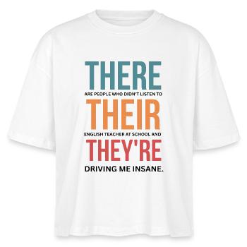 Lustige Grammatik-Wertschätzung eines Englischlehrers - Stanley/Stella Frauen Boxy Bio-T-Shirt Nova - Weiß - Vorne - Anna (173cm)