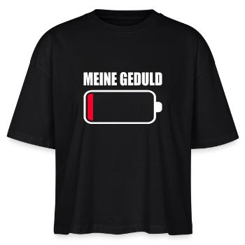 Meine Geduld Akku Leer Batterie Rot Ladebalken - Stanley/Stella Frauen Boxy Bio-T-Shirt Nova - Schwarz - Vorne - Anna (173cm)