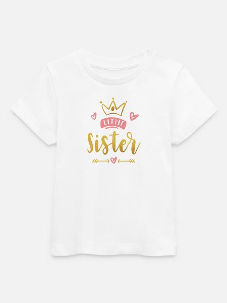 Little Sister Announcement – Baby & Kids Clothes - Baby Organic T-shirt by Stanley/Stella - white