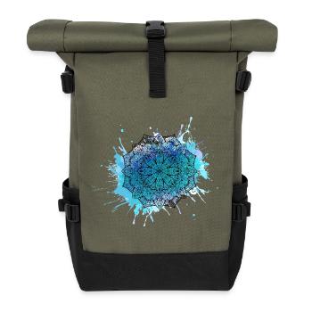 Mandala - Rolltop Rucksack - Olive/Schwarz - Vorne