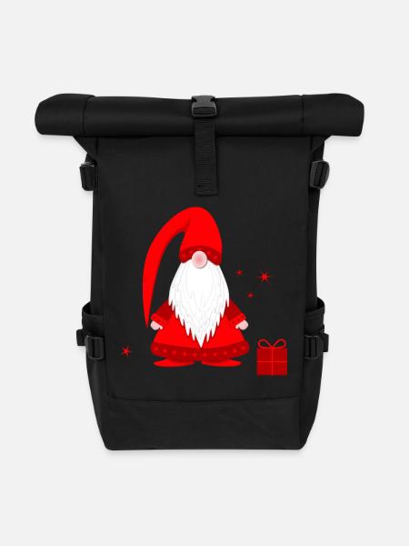 Wichtel wichteln Wichtelgeschenk Weihnachten - Rolltop Rucksack - Schwarz