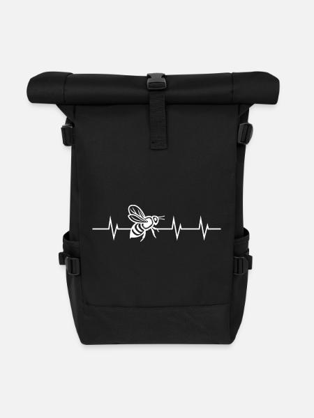 Heartbeat of a beekeeper - Rolltop Rucksack - Schwarz