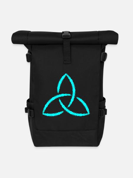 Keltisches Symbol Triquetra Endlos Geschenk - Rolltop Rucksack - Schwarz