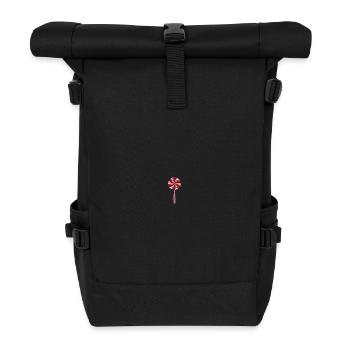 Lollipop embroidered - Roll Top Backpack - black - Front