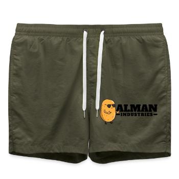 Coole Kartoffel - Badeshorts - Olive - Vorne - AI Model Male 185 light (185cm)