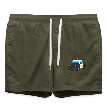 Polizei - Badeshorts - Olive - Vorne - AI Model Male 185 light (185cm)