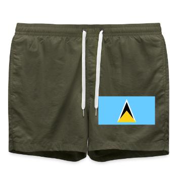 St. Lucia - Badeshorts - Olive - Vorne - AI Model Male 185 light (185cm)