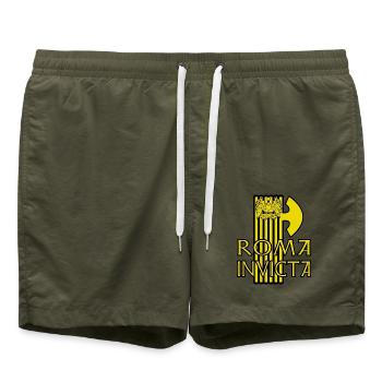 ROMA INVICTA Römer Rom SPQR Roma - Badeshorts - Olive - Vorne - AI Model Male 185 light (185cm)