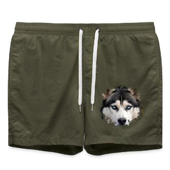 Husky - Badeshorts - Olive - Vorne - AI Model Male 185 light (185cm)