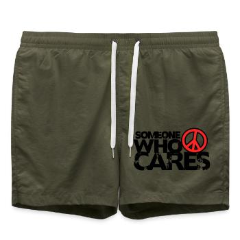 Someone Who Cares - Badeshorts - Olive - Vorne - AI Model Male 185 light (185cm)