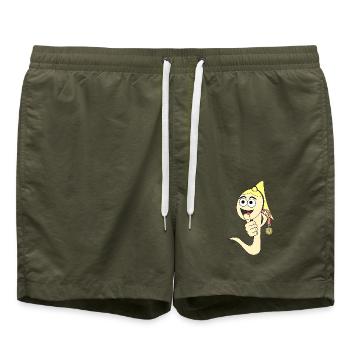 Sieger Sperma Weiblich lustig Nummer 1 - Badeshorts - Olive - Vorne - AI Model Male 185 light (185cm)