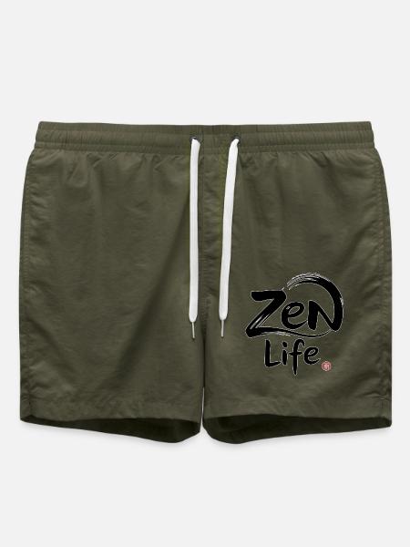 Zen-Leben: Frieden und Gleichgewicht - Badeshorts - Olive