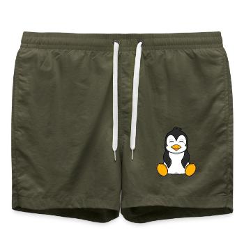 Pinguin - Badeshorts - Olive - Vorne - AI Model Male 185 light (185cm)