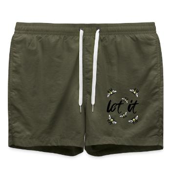 let it be - Badeshorts - Olive - Vorne - AI Model Male 185 light (185cm)